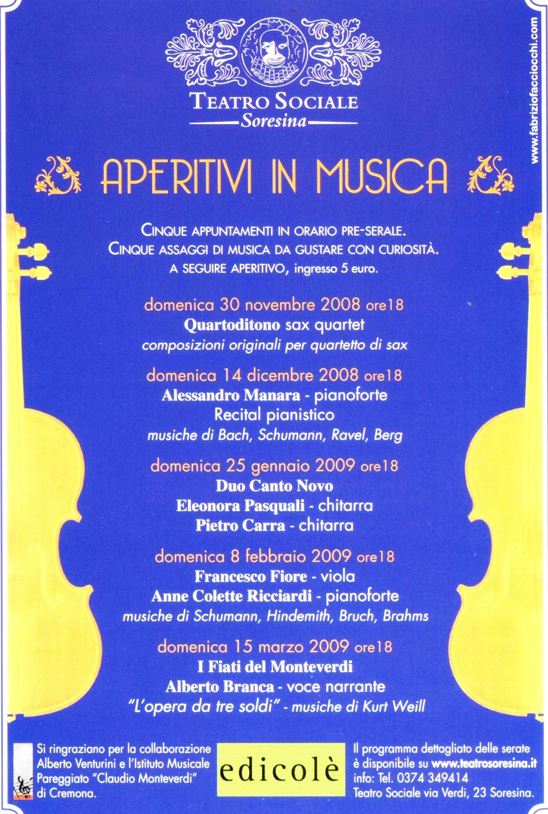 Aperitivi in musica 08/09